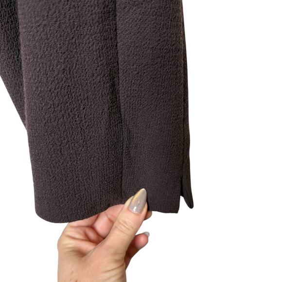 Chado Ralph Rucci Vintage 100% Wool Brown Pants Trousers Whipstitch Detail sz 6 - Picture 3 of 9